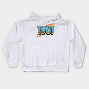 1981 ∆  Retro Birthday Design Kids Hoodie